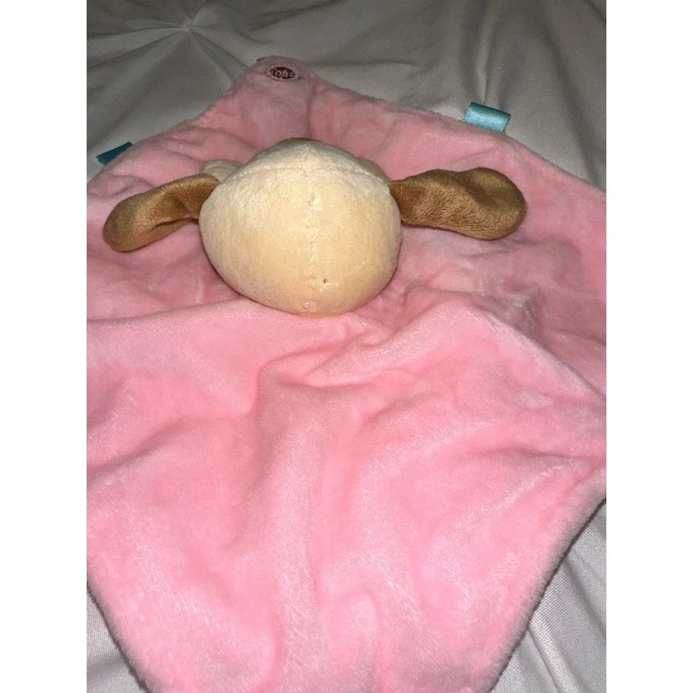 Spot Lovey Security Blanket Dog Pink Textile Ribbons Taggies